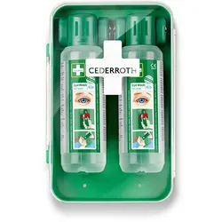 1 `Cederroth` Augendusche 29,6 cm x 19,2 cm `Eye-Wash-Cabinet` inkl. 2 Flaschen (500ml)