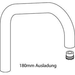 Ideal Standard Rohrauslauf-Set Cerasprint, 180mm, B960959AA