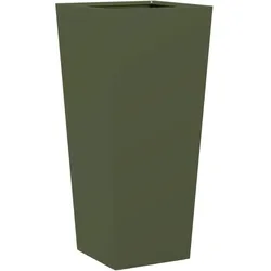 Helloshop26 - Olivfarbenes Hochbeet/Pflanzkasten für Pflanzen Blumen und Terrasse/Garten 35 x 35 x 75 cm Stahl grün 02_0038695
