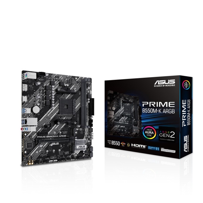 ASUS PRIME B550M-K ARGB Micro-ATX Mainboard - Sockel AM4