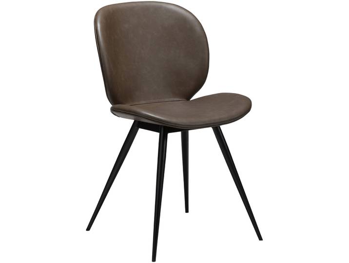 DAN-FORM Stuhl 2er-Set Cloud braun/schwarz Kunstleder