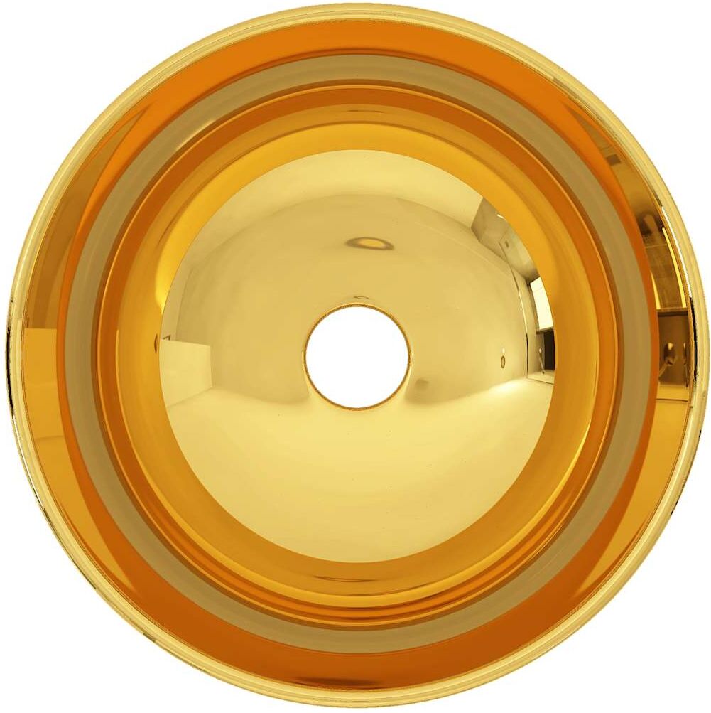 vidaXL Lavabo 28 x 10 cm Céramique Doré