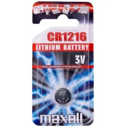 Maxell 11238800 Haushaltsbatterie Einwegbatterie CR1216 Lithium-Manganese Dioxide (LiMnO2)