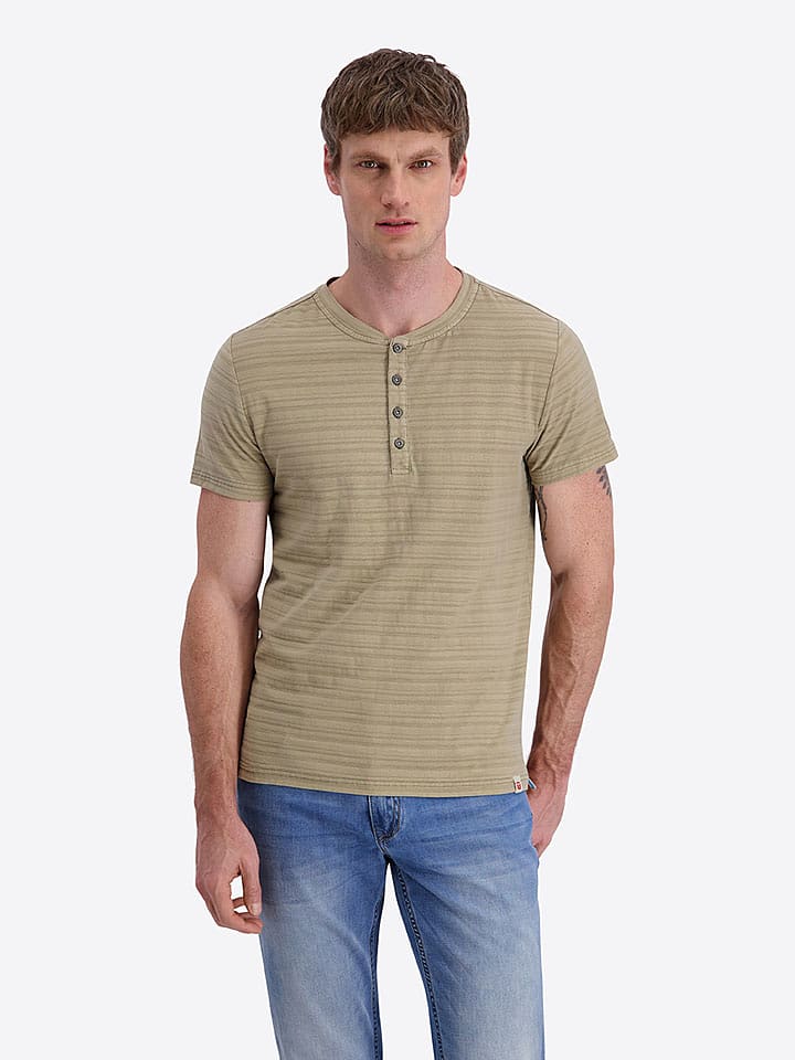 Timezone Shirt "Vintage Henley" in Beige - XXL
