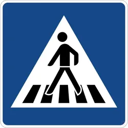 Klemos 2x2 – Verkehrszeichen Fußgängerüberweg 350-10