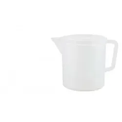 Stefanplast Professioneller Messbecher aus HDPE, 2 l, 13,5 cm, H 16 cm, für Flüssigkeiten oder Mehle