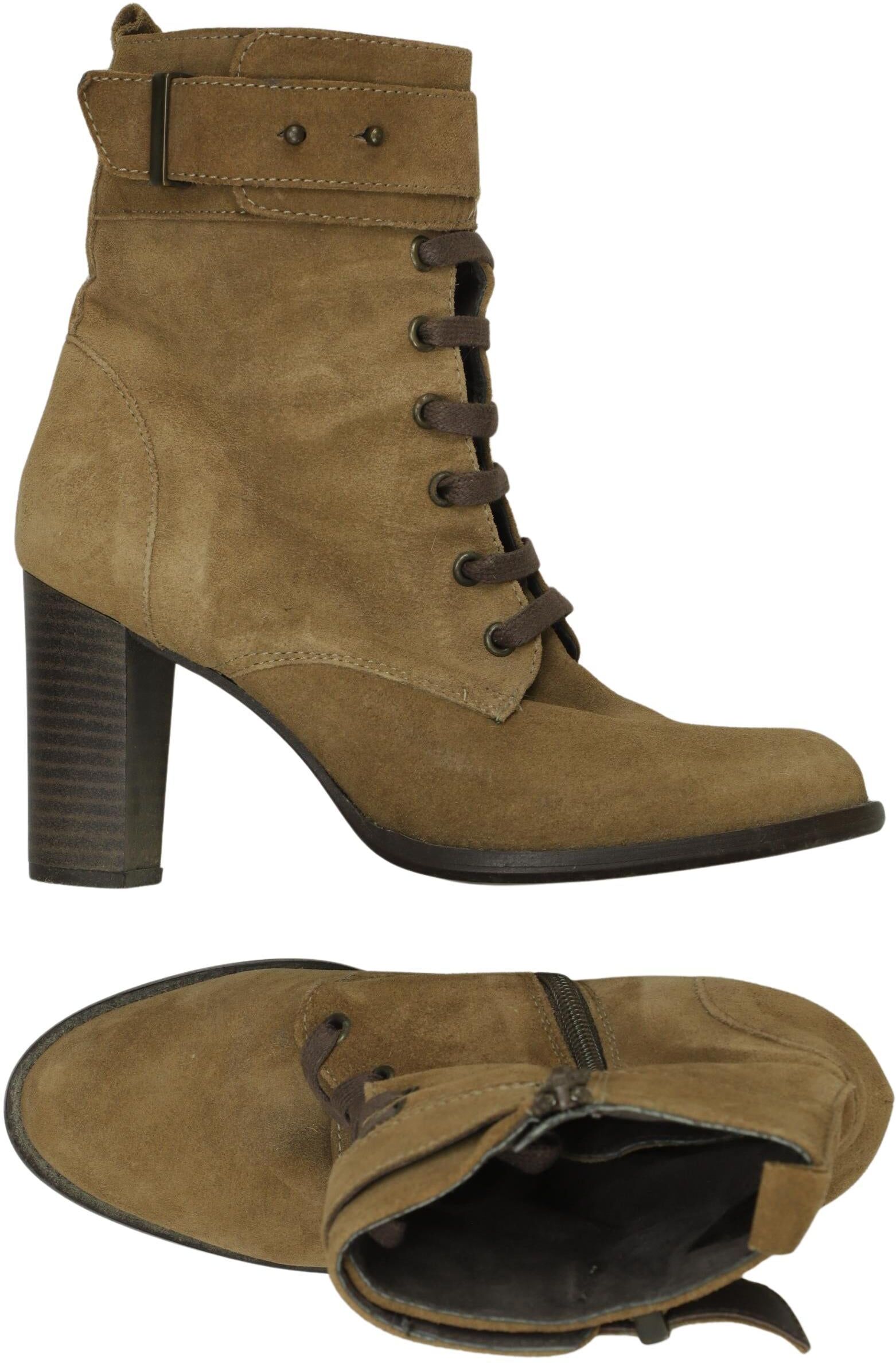 NAF NAF Damen Stiefelette, Braun, Gr. EU 37, Leder - Second Hand