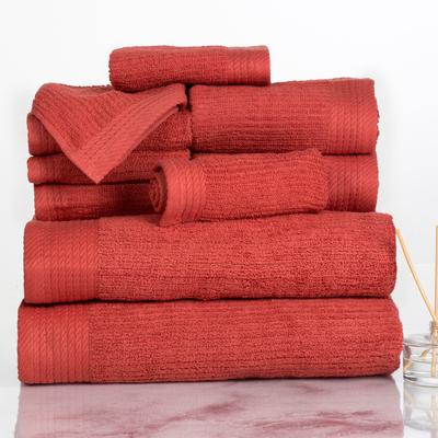 10-Piece Bath Towel Set by Lavish Home (Brick)