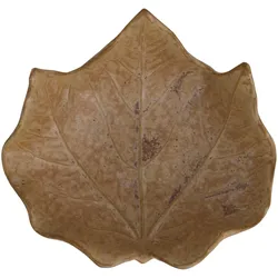 IB Laursen Steingut-Schale laubblattförmig Braun, Bräunlich - 14,7 x 13,5 x 4,5 cm