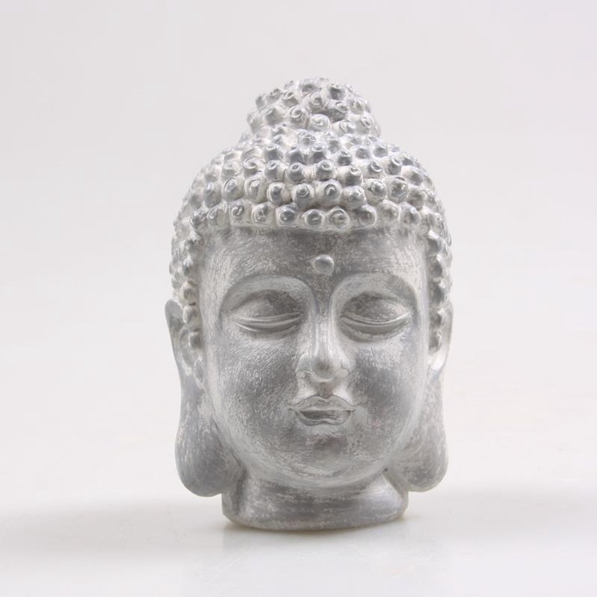 Boeddha hoofd decoratie op stok, 10 cm
