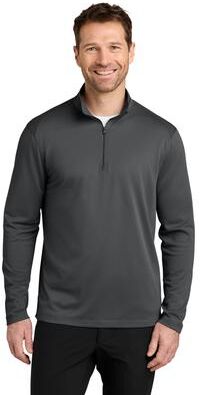 Port Authority K241 Wearever Performance Pique 1/4-Zip in Storm Grey size 2XL   polyester pique