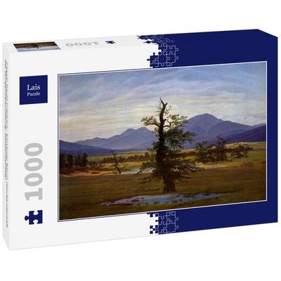 Lais Puzzle Caspar David Friedrich - Einsamer Baum (Dorflandschaft bei Morgenbeleuchtung, Harzlandschaft) 1000 Teile