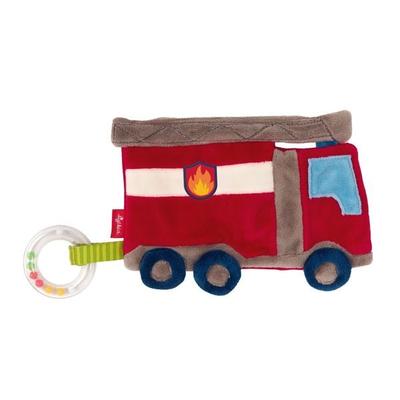sigikid 42304 - Knistertuch Feuerwehr Kinderbunt, Aktiv-Schnuffeltuch