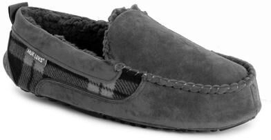 MUK LUKS Emmett Moccasin Slipper - Mens 13 Grey Slipper Medium
