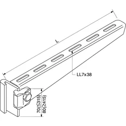 Rico, Zubehör Elektroinstallation, 16B1-400-V Ausleger 400mm 3.6 kN