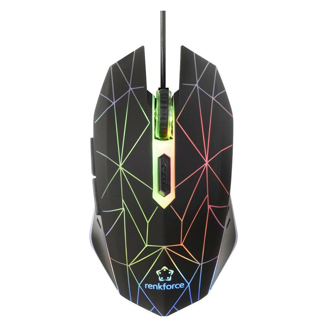 Renkforce Ergonomische kabelgebundene USB-Gaming-Maus (Kabelgebunden) (RF-4746664)