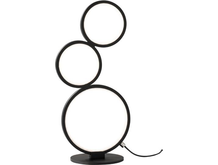 Tischlampe Albiana schwarz matt Metall H 45 cm 1900 lm - LED - Lichtfarbe: Warmweiss - LED Energiesparlampen