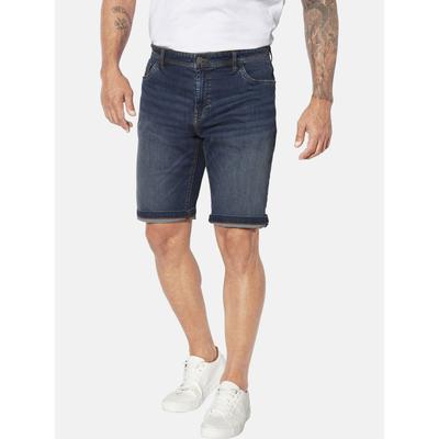 Bermudas JAN VANDERSTORM "Jeansbermuda BROLLE", Herren, Gr. 62, N-Gr, blau, Obermaterial: 99% Baumwolle CO. 1% Elasthan EL., Hosen Bermudas