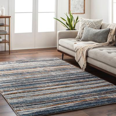 Livabliss Corra Rustic Stripes Plush Area Rug