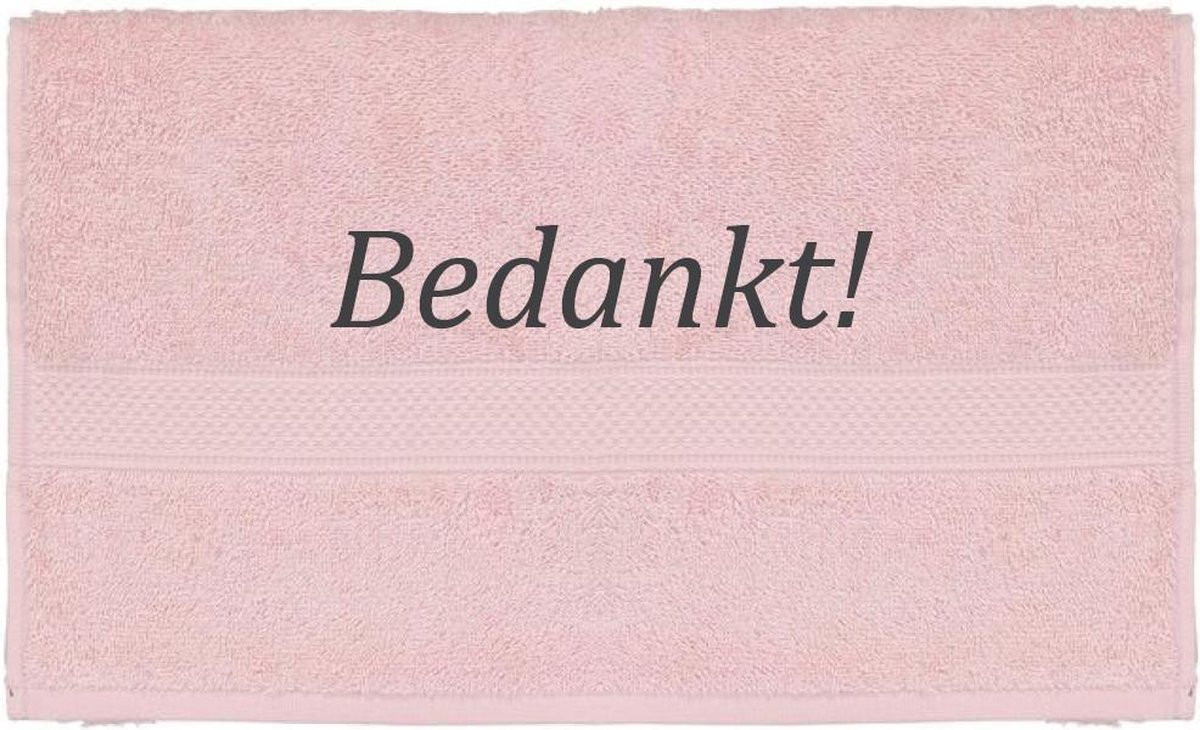 Roze Handdoek Bedankt 100 x 50 cm