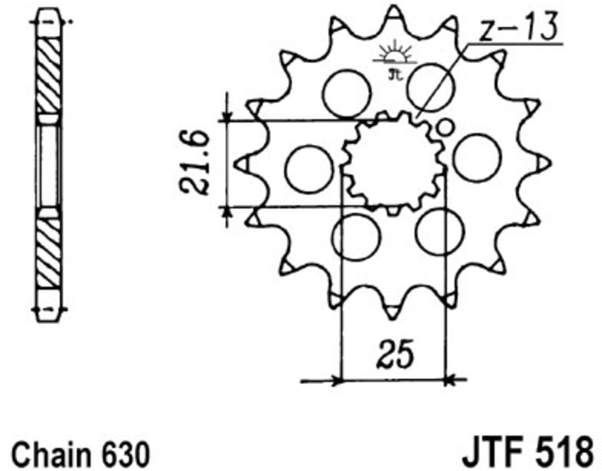 Zahnstange JT JTF518,15