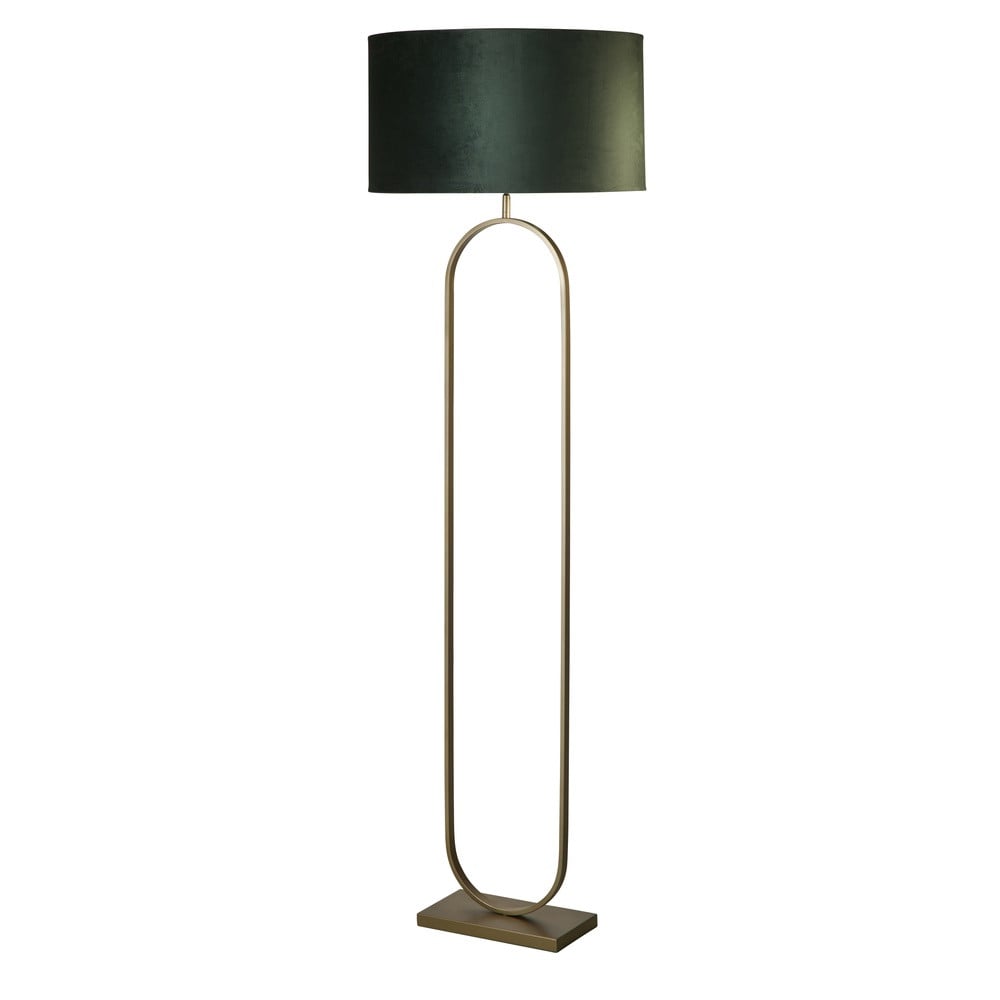 Searchlight Modish Vloerlamp - Brons met Groene Kap