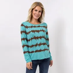 EVA LUTZ Pullover Rundhalsausschnitt Jacquardstrick figurumspielend