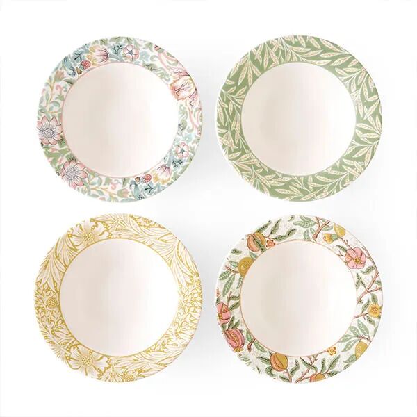 Morris & Co Mixed Set of 4 19cm Cereal Bowls
