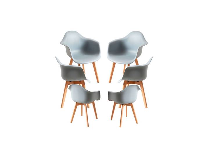 6er Set Belu Stühle - Gris clair