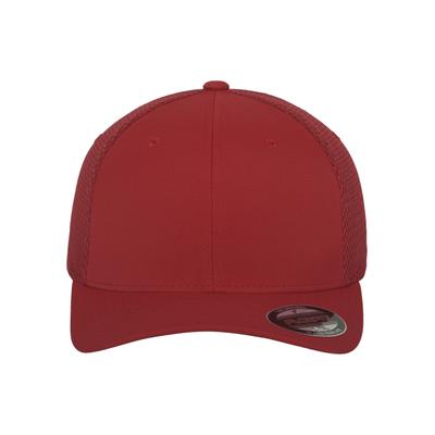 Flex Cap FLEXFIT "Flexfit Unisex Flexfit Tactel Mesh", Gr. S/M, rot, 83% Polyamid, 14% Baumwolle, 3% Polyurethan, unifarben, Caps