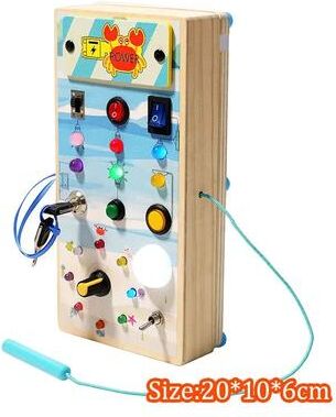 Inspired Living Montessori Busy Board Steering Wheel Dashboard With Lights & Switches Portable Driving Activity Toy my10082b