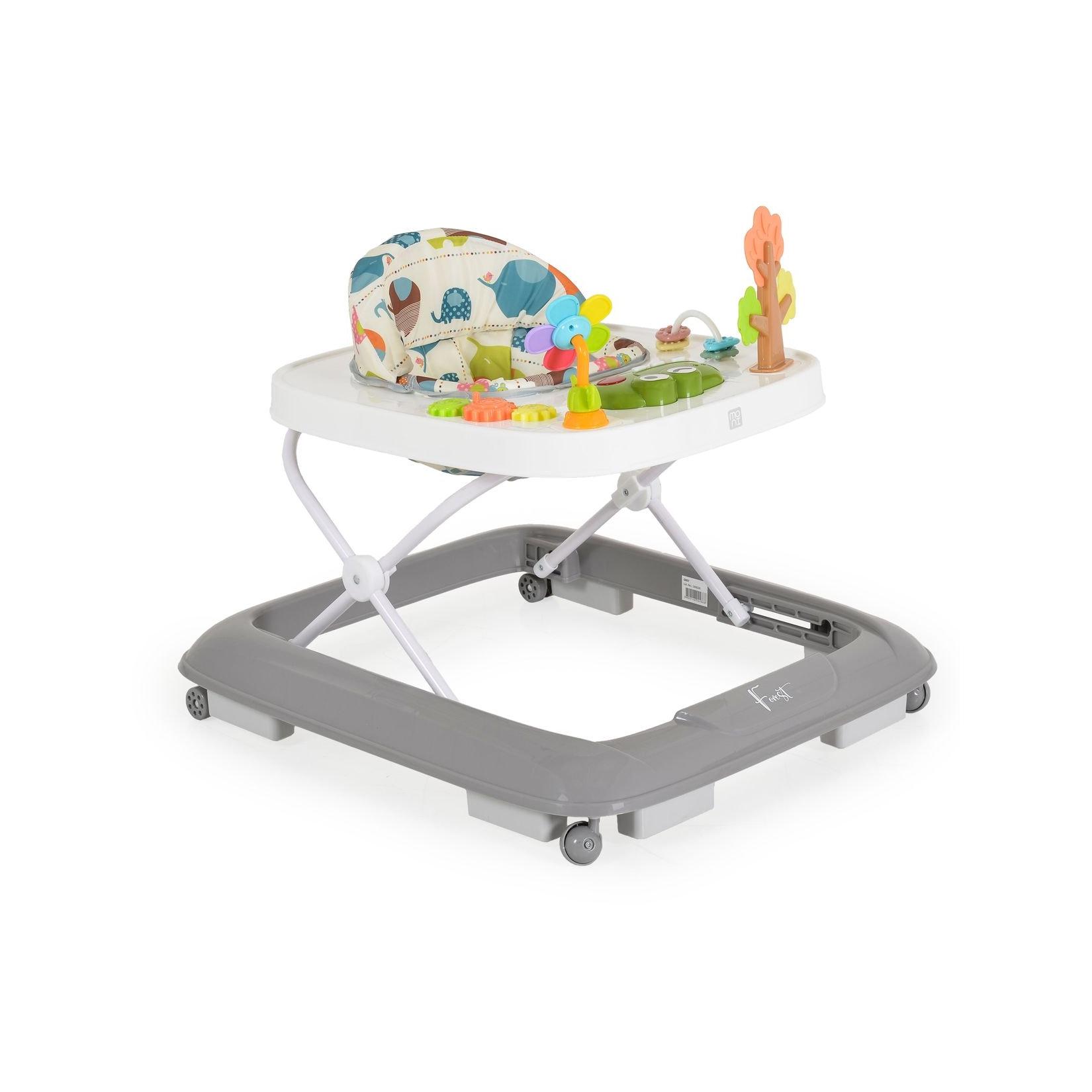 Moni Lauflernhilfe Forest Lieder Lichter Spielcenter Räder faltbar Stopper 12 kg grau
