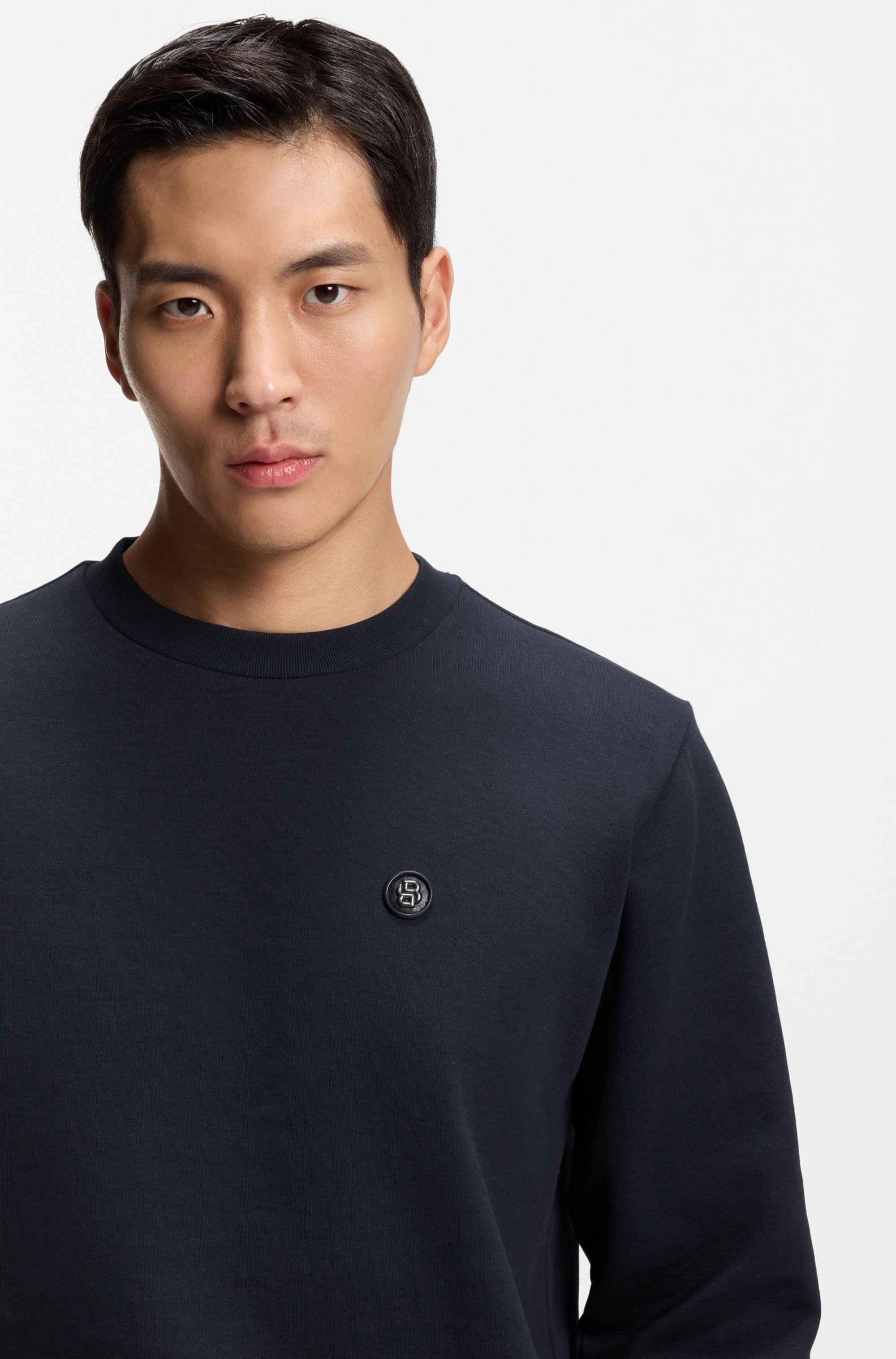 Sweatshirt BOSS "C-Sharpe", Herren, Gr. 3XL, dunkelblau404, Sweatware, Obermaterial: 86% Baumwolle, 14% Polyester, unifarben, regular fit normal, Rundhals, elastischer Bund, Sweatshirts Sweatshirt, Regular Fit, Baumwollmix, Rundhalsausschnitt