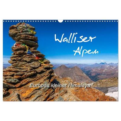 Walliser Alpen – Europas »kleiner« Himalaya (Wandkalender 2027 DIN A3 quer), CALVENDO Monatskalender
