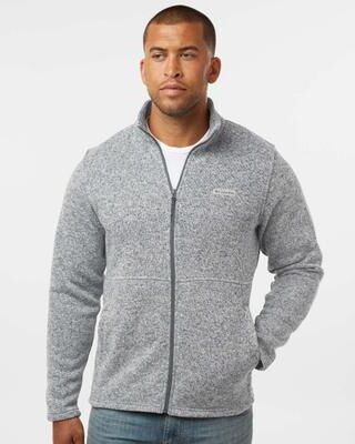 Columbia 209574 Men's Alto Pass Fleece Full-Zip Jacket in City Grey Heather size Small   Polyester