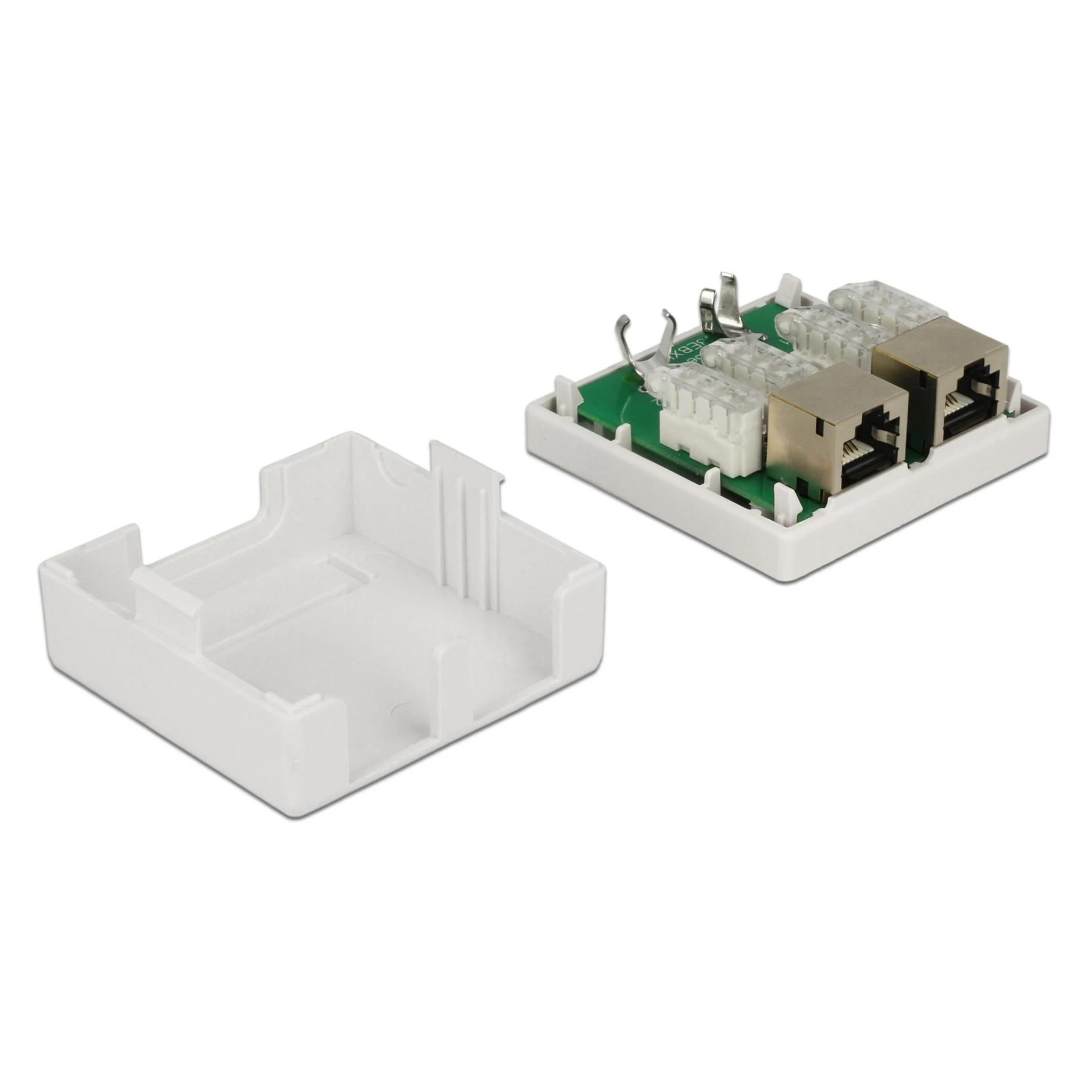 Delock RJ-45 Cat.6 Gehäuse: 2 Port (Netzwerk Zubehör) (86269)