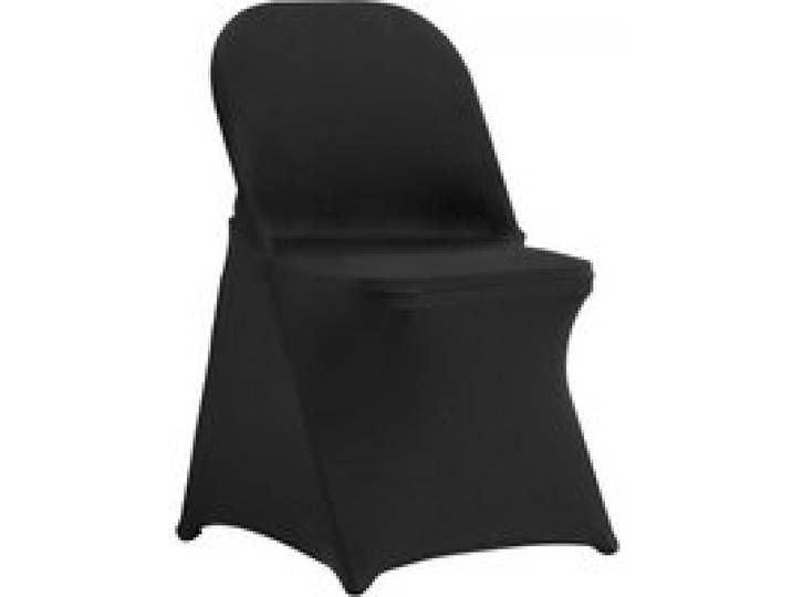 VEVOR Stuhlhussen aus Elastischem Spandex für Klappstühle, Universell Passender Stuhlbezug, Abnehmbare & Waschbare Schonbezüge, für Hochzeiten, Partys, Feiern, Essen (30 Stück, Schwarz)