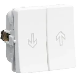 LK, Zubehör Elektroinstallation, FUGA Jalousieschalter 16A mit 2 x 1-poligem Taster, weiss