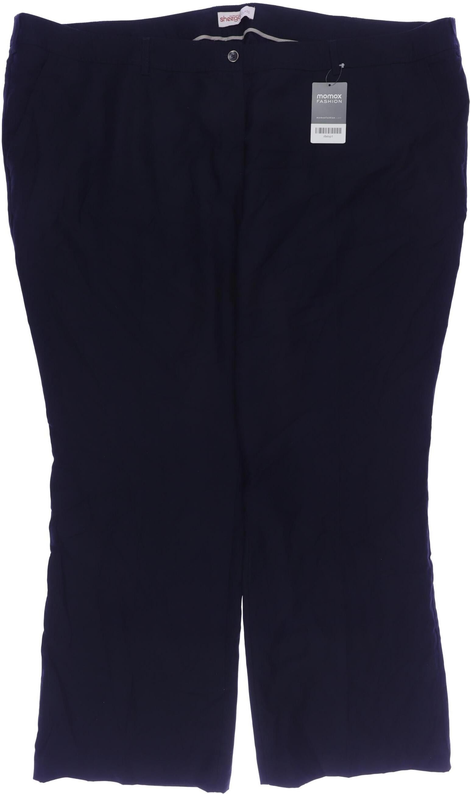 sheego Damen Stoffhose, Marineblau, Gr. W44, Wolle - Second Hand