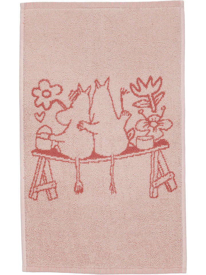 Moomin Gästehandtuch "Love" in Rosa - (L)50 x (B)30 cm - onesize