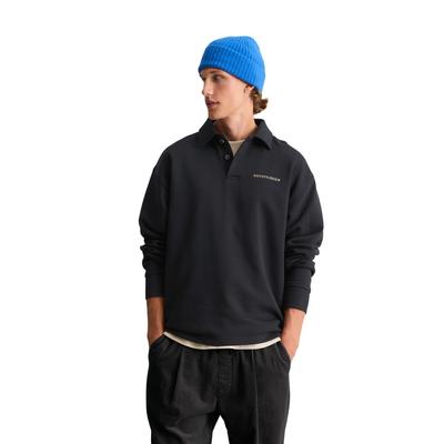 Sweatshirt MARC O'POLO DENIM, Herren, Gr. L, schwarz, Sweatware, Obermaterial: 100% Baumwolle, relaxed fit normal, Rippbündchen, Sweatshirts Sweatshirt, relaxed aus reiner Bio-Baumwolle