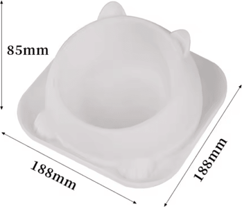 Inspire Picks Stainless Steel Anti Spill Cat Bowl Non Slip Pet Food & Water Feeder white 1pcs