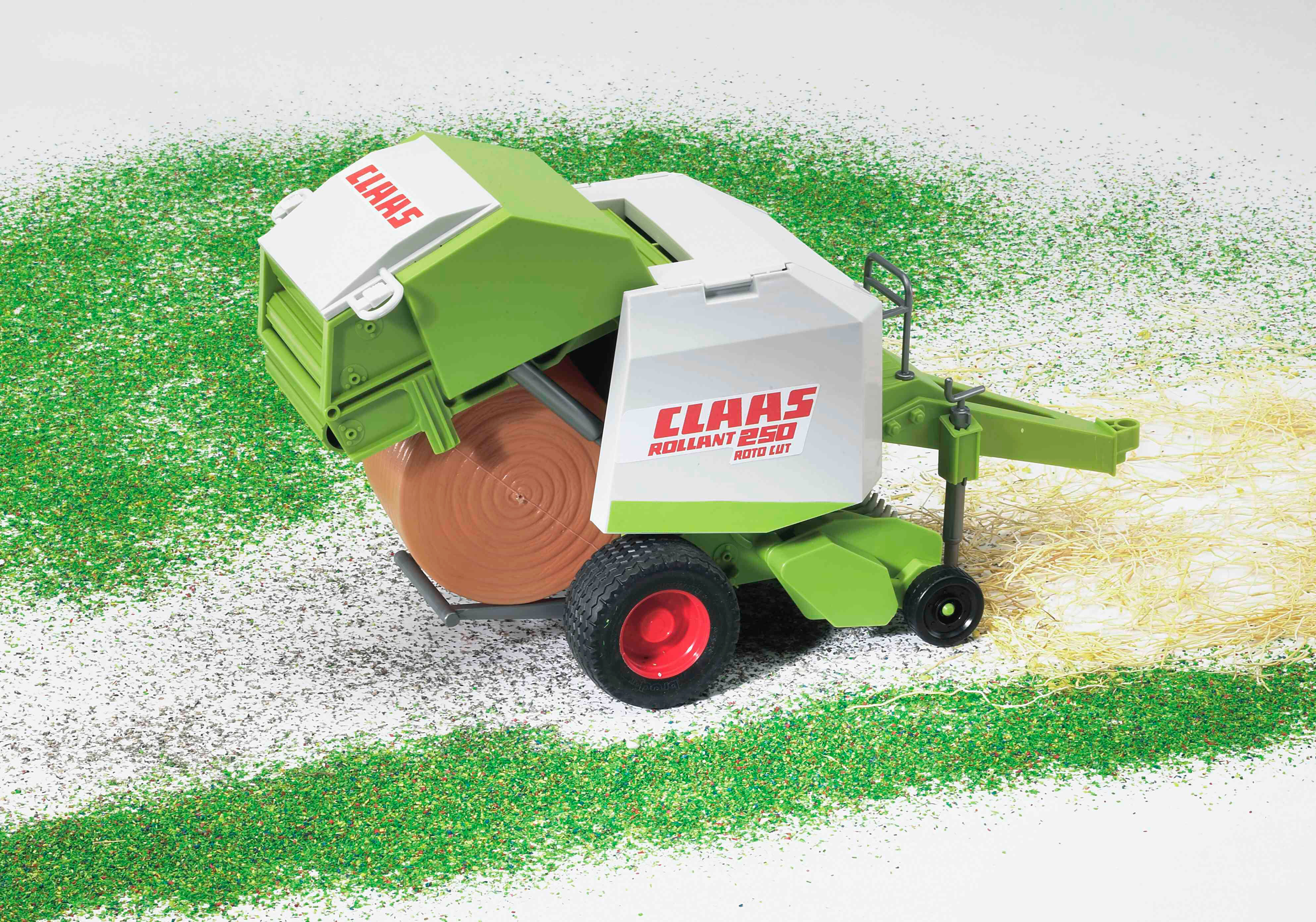 Spielzeug-Landmaschine BRUDER "Claas, Rollant 250 Rundballenpresse (02121)", grün, Spielzeugfahrzeuge, KinderB:18cm H:21,5cm T:38,5cm, Kunststoff, Spielzeug-Landmaschine, Made in Germany, B:18cm H:21,5cm T:38,5cm