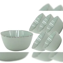 Van Well | URBAN Schale 11 cm grün 6er Set - Steinzeug für Tapas, Dips, Snack und Saucen