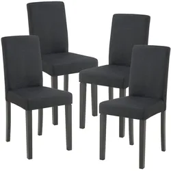 Helloshop26 - 4er-Set Esszimmerstühle 89 x 43 x 54 cm modernes Design robust schwarz