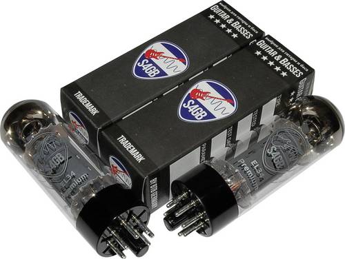 BTB Vertrieb EL34 S4GB Premium Elektronenröhre Matched Paar Selektiert für Gitarre & Bass Endpentode Polzahl: 8 Sockel: Oktal