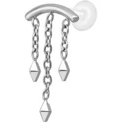 PTFE Labret mit Innengewinde + Titan-Aufsatz WINDSPIEL