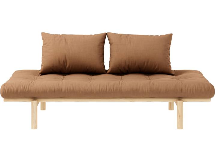 Daybett KARUP DESIGN Pace , braun (mokka), B:200cm H:37cm L:200cm, Daybetten, Daybett, aus massiven Kiefernholz, inkl. Futonmatratze
