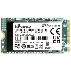 Transcend 400S (2000 GB, M.2 2242), SSD