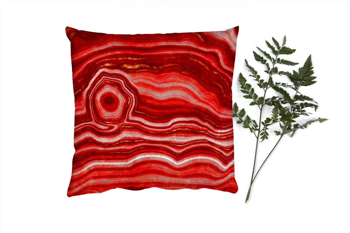 PillowMonkey Sierenkussen Agaat Rood 50 x 50 cm